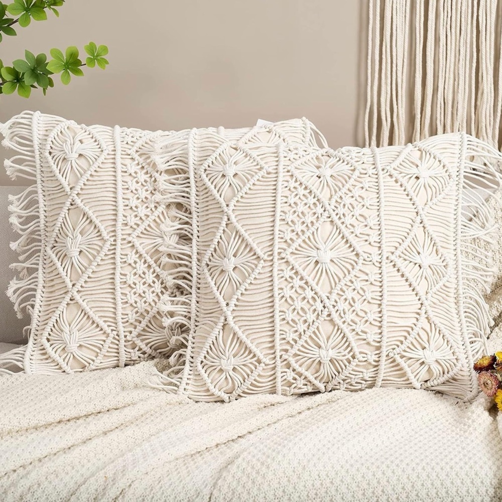 Boho Macramés Pillow Covers (set of 2)